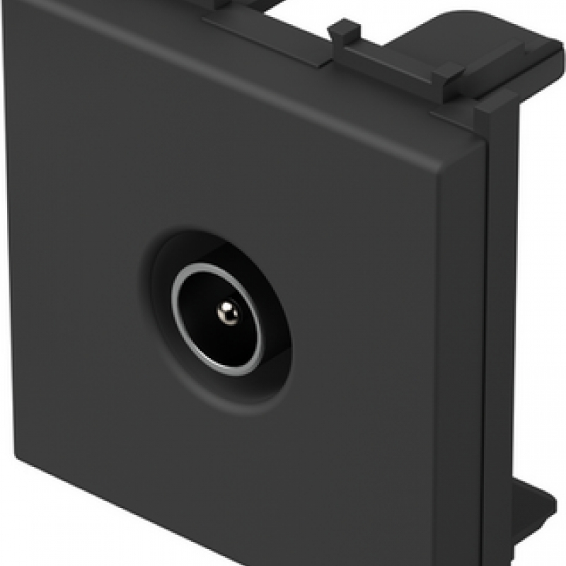 TV розетка 2M 0dB TEM MODUL Черен Мат TEM MODUL механизми