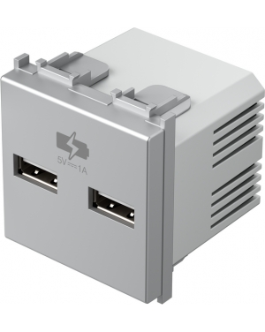Зарядно USB 5V 1A 2M TEM MODUL Сребро TEM MODUL механизми
