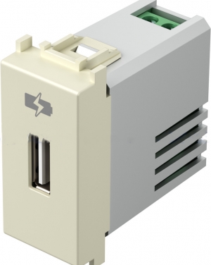 Зарядно USB 5V 1A 1M TEM MODUL Крем TEM MODUL механизми
