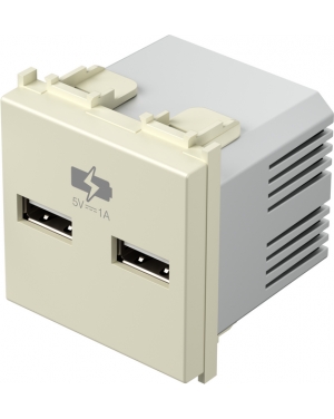 Зарядно USB 5V 1A 2M TEM MODUL Крем TEM MODUL механизми