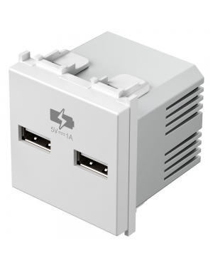 Зарядно USB 5V 1A 2M TEM MODUL Бял TEM MODUL механизми
