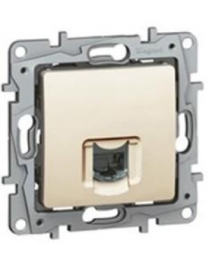 Розетка RJ45 UTP кат.6 Niloe Кремав Niloe Legrand контакти и ключове
