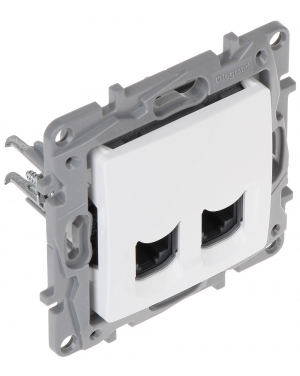 Розетка 2xRJ45 UTP кат.6 Niloe Бял Niloe Legrand контакти и ключове
