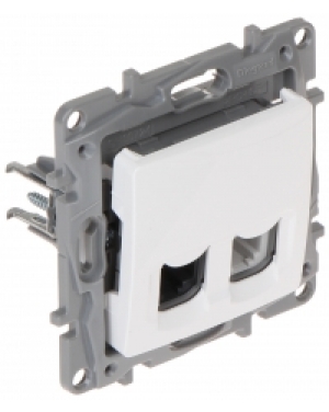 Розетка RJ11+RJ45 UTP кат.5 Niloe Бял Niloe Legrand контакти и ключове