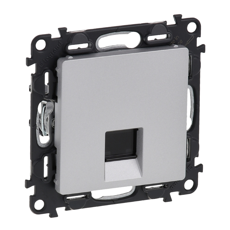 Розетка RJ45 UTP кат.5е Valena Life Алуминий Valena Life Legrand контакти и ключове