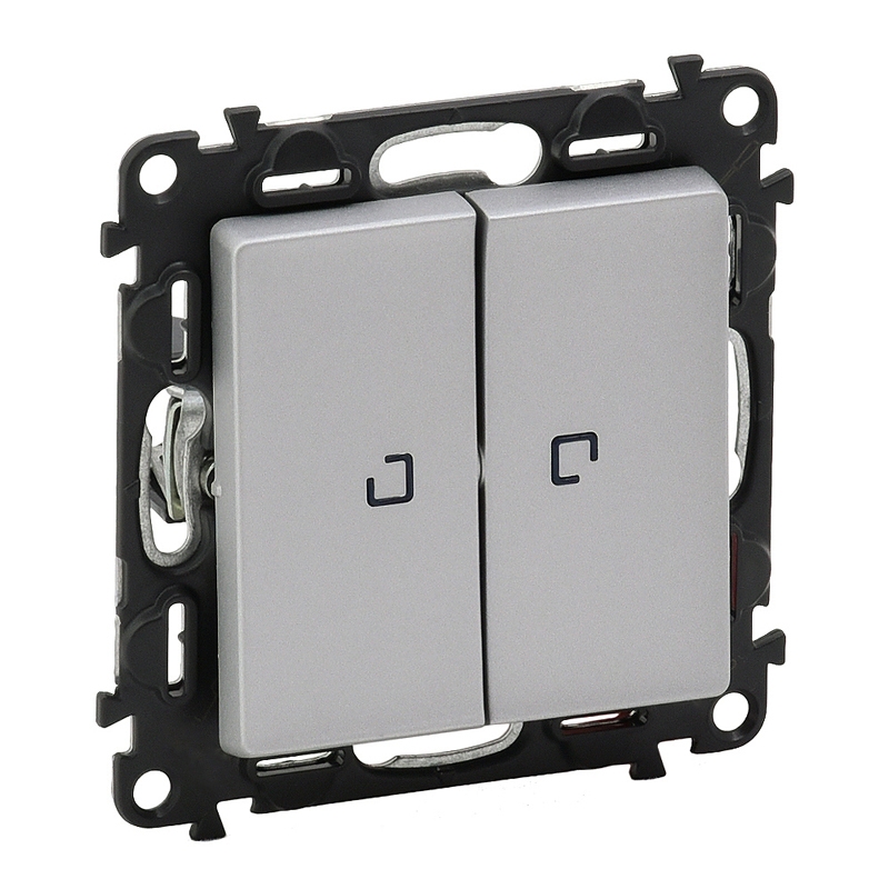 Сериен ключ с подсветка LED 0.15mA Valena Life Алуминий Valena Life Legrand контакти и ключове