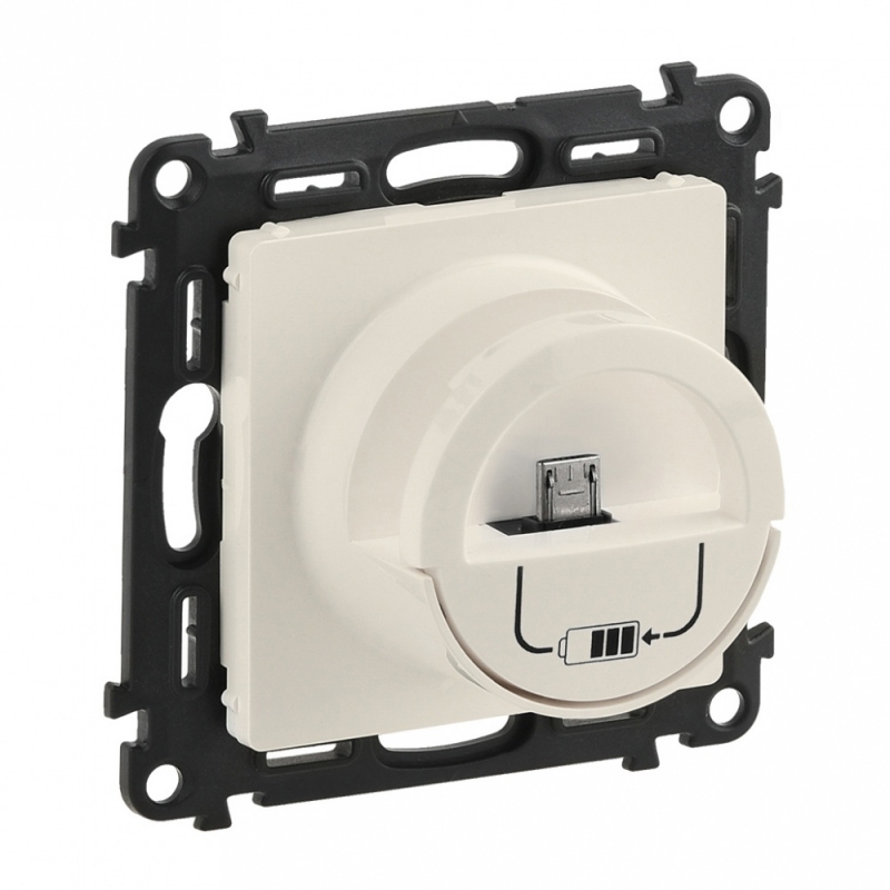 Микро USB зарядна станция, двойна 1500mA 5V Valena Life Крем Valena Life Legrand контакти и ключове
