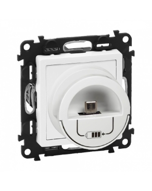 Микро USB зарядна станция, двойна 1500mA 5V Valena Life Бял Valena Life Legrand контакти и ключове