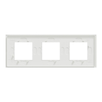 Тройна рамка New Unica Deco, бял мат Тройна рамка New Unica Deco, бял мат NEW UNICA контакти и ключове