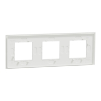 Тройна рамка New Unica Deco, бял мат Тройна рамка New Unica Deco, бял мат NEW UNICA контакти и ключове