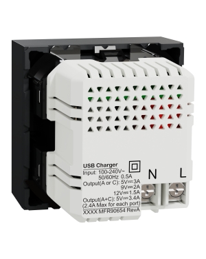 Двойно USB Quick Charge A+C 18W NEW UNICA контакти и ключове