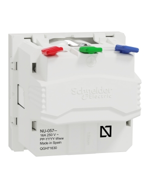 New Unica - Единичен контакт Шуко с Детска защита - 2P+E - 16A 250V, безвинтово свързване - IP21 D - бял NEW UNICA контакти и ключове