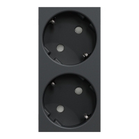 New Unica, Двоен контакт Шуко с Детска защита, 2P+E, 16A 250V, безвинтово свързване - IP21 D, антрацит New Unica, Двоен контакт Шуко с Детска защита, 2P+E, 16A 250V, безвинтово свързване - IP21 D, антрацит NEW UNICA контакти и ключове