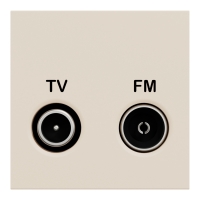 Розетка TV/FM, индивидуална, 2 модула NEW UNICA контакти и ключове