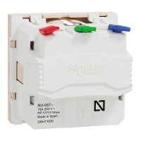 New Unica - Единичен контакт Шуко - 2P+E - 16A 250V, безвинтово свързване - IP21 D - слонова кост NEW UNICA контакти и ключове