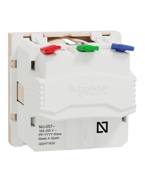 New Unica - Единичен контакт Шуко - 2P+E - 16A 250V, безвинтово свързване - IP21 D - слонова кост NEW UNICA контакти и ключове