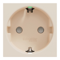 New Unica - Единичен контакт Шуко - 2P+E - 16A 250V, безвинтово свързване - IP21 D - слонова кост NEW UNICA контакти и ключове