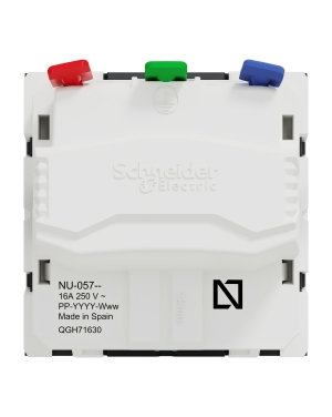 New Unica - Единичен контакт Шуко - 2P+E - 16A 250V, безвинтово свързване - IP21D - антрацит NEW UNICA контакти и ключове