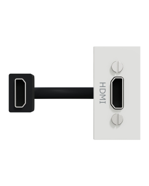 Конектор HDMI, 1 модул, бял NEW UNICA контакти и ключове