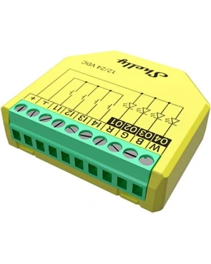 Микромодул Smart реле 4х димер за ленти 120W@12V, 240W@24V Shelly Plus RGBW PM - 265635S