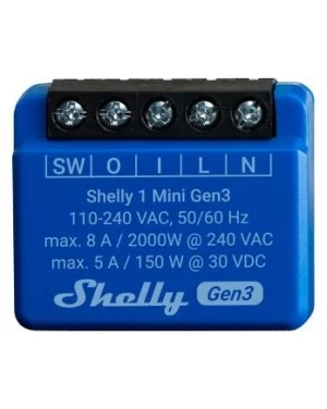Микромодул Smart реле 1х On/Off 8A изисква неутрала Shelly 1 Mini Gen3 - 261576