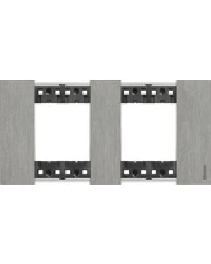Рамка 2x2 мод. метална цвят Стомана (Steel) Living Now Bticino LIVING NOW рамки и Лицеви панели