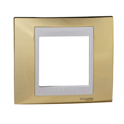 Единична рамка Unica Plus, Злато/Бял