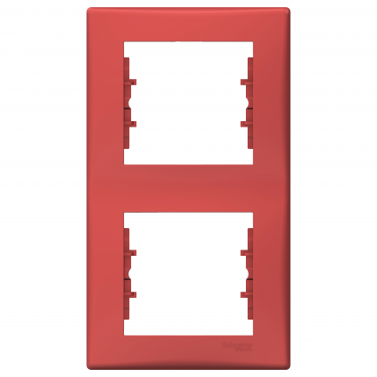 Декоративна рамка 2 елемента вертикална червена