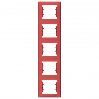 Декоративна рамка 5 елемента вертикална червена