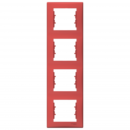Декоративна рамка 4 елемента вертикална червена