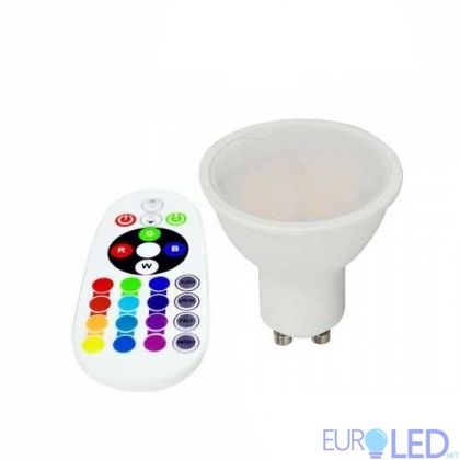 LED Крушка 3.5W GU10 Пластик Дистанционно RGB + 3000K