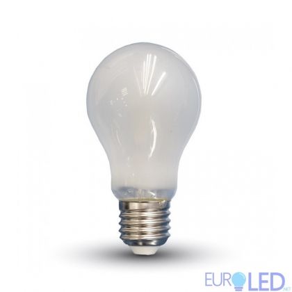 LED Крушка - 6W Filament E27 A60 Матирано Покритие Бяла Светлина