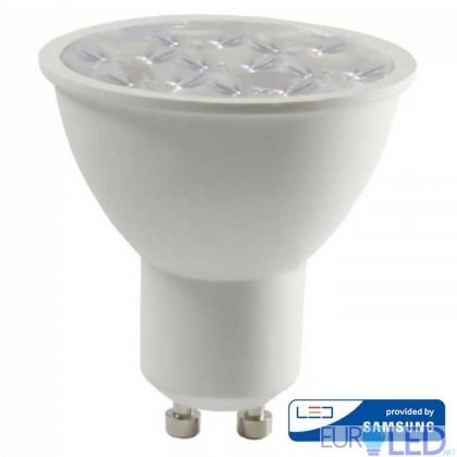 LED Крушка - SAMSUNG ЧИП 6.5W GU10 10° 6400K 