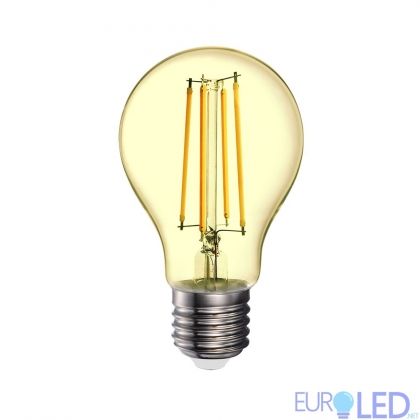 LED Крушка - 12W Filament E27 A60 Амбър 2200К