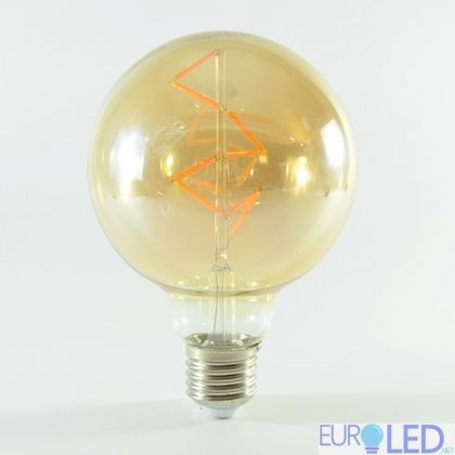 LED Крушка - 4W Filament E27 G95 AMBER 2200K