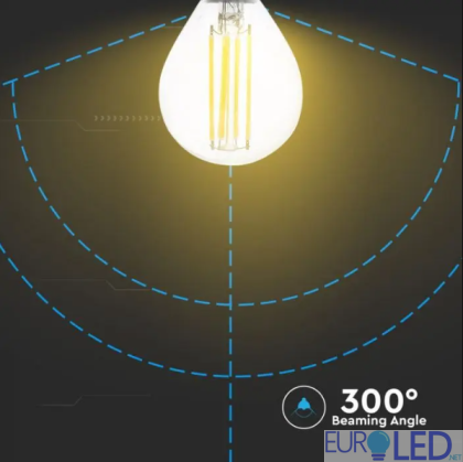 LED Крушка - 6W Filament E14 P45 3000К 