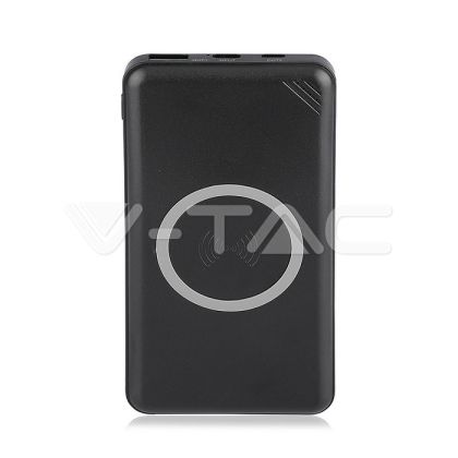 Външна Батерия 10К Mah Безжично Зареждане 1 USB + Type C Черна
