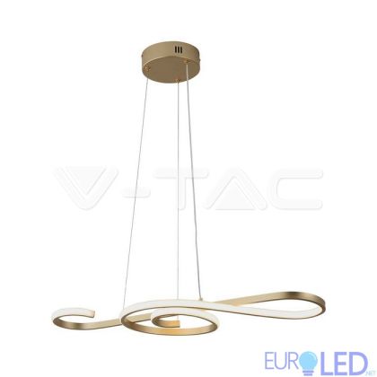 18W LED Висяща Декоративна Лампа 700*250 Златно Тяло 3000K