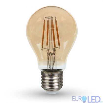 LED Крушка - SAMSUNG ЧИП Filament 4W E27 A60 Amber 2200K
