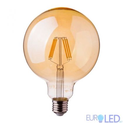 LED Крушка - SAMSUNG ЧИП Filament 6W E27 G125 Amber  2200K