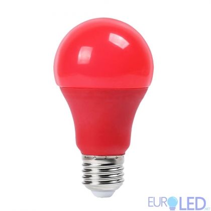 LED Крушка - 9W E27 Пластик Червена
