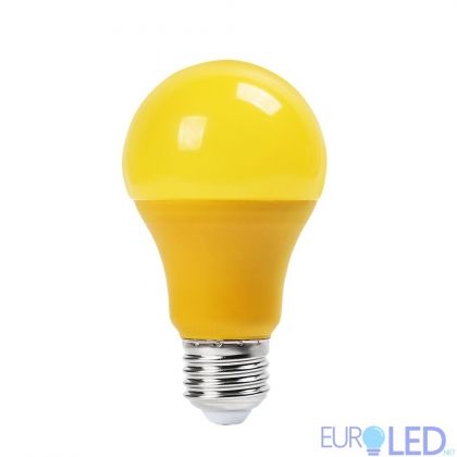 LED Крушка - 9W E27 Пластик Жълта