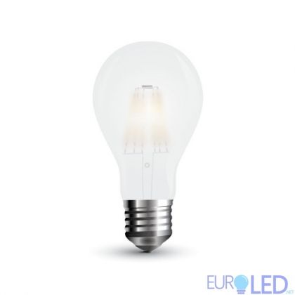 LED Крушка - 7W Filament  E27 A60 A++ Матирано Покритие 6400K