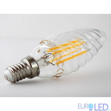 LED Крушка - 4W Filament  E14 Кендъл  Спирала 2700K