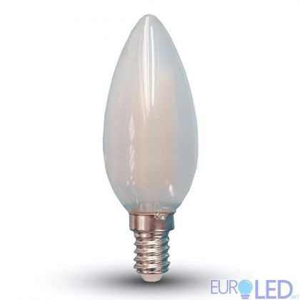 LED Крушка - 4W Filament  E14 Матирано Покритие Кендъл 6400К
