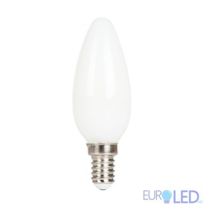 LED Крушка - 4W Filament  E14 Бяло Покритие Кендъл 6400K