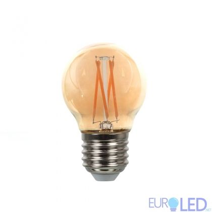 LED Крушка - 4W Filament E27 G45 Amber 2200К