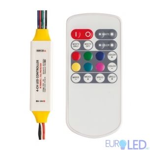 Професионален RF контролер за RGBW LED осветление 6-24V DC, 3x2.5+4A, IP63