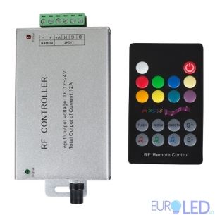 RF музикален контролер за RGB LED осветление, 12A, 12-24V DC, 144W