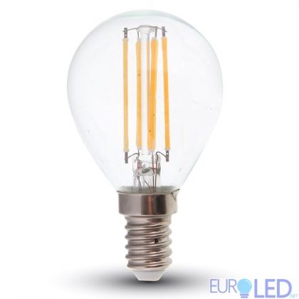 LED Крушка - 4W Filament E14 P45 Топло Бяла Светлина Димируема
